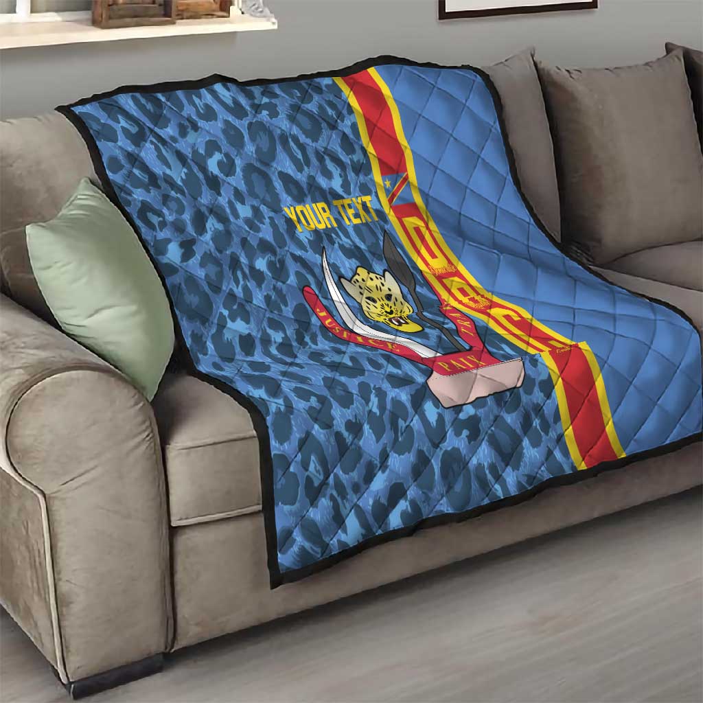 Afro Basketball Custom DR Congo Quilt Come On Leopards Skin Pattern - African Pride