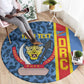 Afro Basketball Custom DR Congo Round Carpet Come On Leopards Skin Pattern - African Pride
