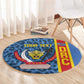 Afro Basketball Custom DR Congo Round Carpet Come On Leopards Skin Pattern - African Pride