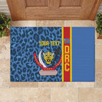 Afro Basketball Custom DR Congo Rubber Doormat Come On Leopards Skin Pattern - African Pride