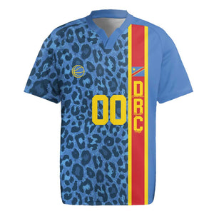 Afro Basketball Custom DR Congo Rugby Jersey Come On Leopards Skin Pattern - African Pride