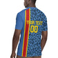 Afro Basketball Custom DR Congo Rugby Jersey Come On Leopards Skin Pattern - African Pride