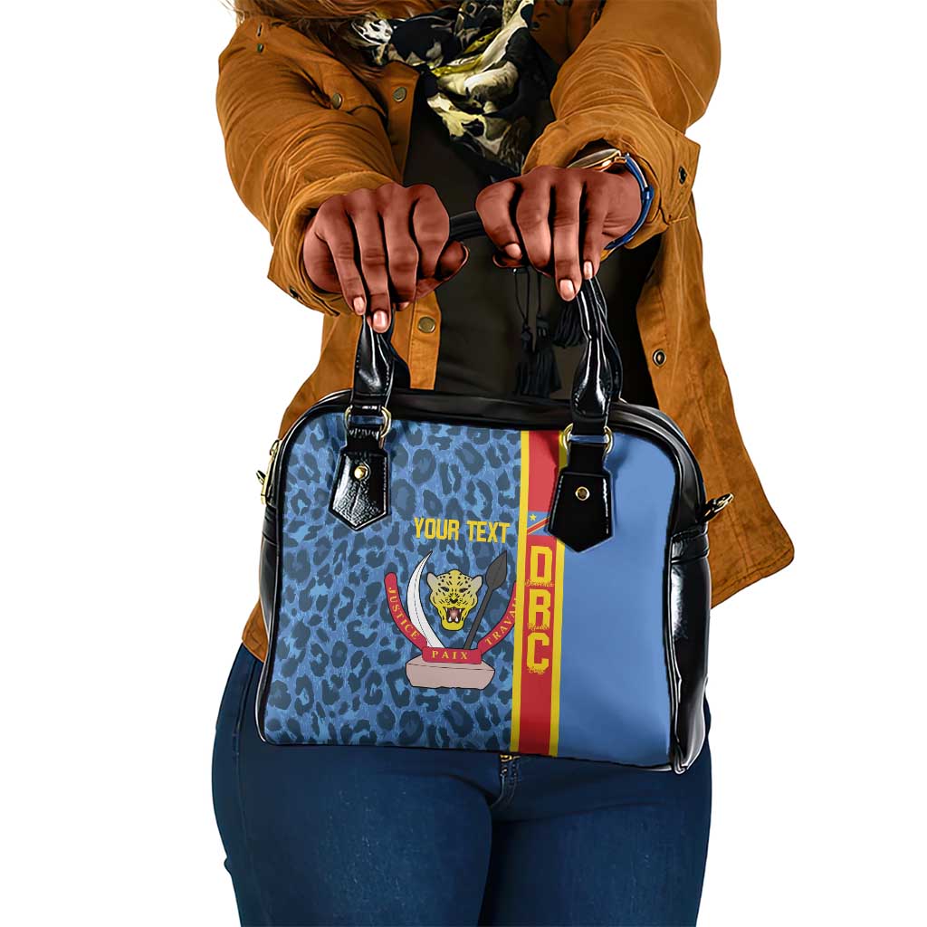 Afro Basketball Custom DR Congo Shoulder Handbag Come On Leopards Skin Pattern - African Pride