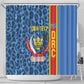 Afro Basketball Custom DR Congo Shower Curtain Come On Leopards Skin Pattern - African Pride