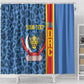 Afro Basketball Custom DR Congo Shower Curtain Come On Leopards Skin Pattern - African Pride