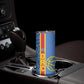Afro Basketball Custom DR Congo Skinny Tumbler Come On Leopards Skin Pattern - African Pride