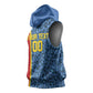 Afro Basketball Custom DR Congo Sleeveless Hoodie Come On Leopards Skin Pattern - African Pride