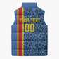 DR Congo Basketball Custom Sleeveless Puffer Jacket Come On Leopards Skin Pattern