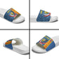 DR Congo Basketball Custom Slide Sandals Come On Leopards Skin Pattern