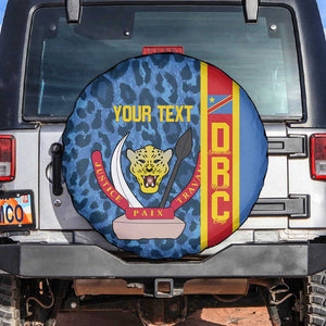 Afro Basketball Custom DR Congo Spare Tire Cover Come On Leopards Skin Pattern - African Pride