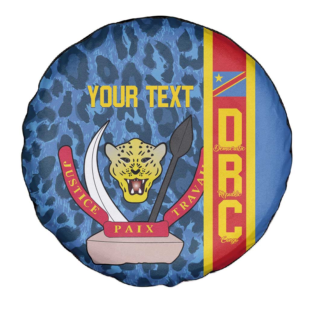Afro Basketball Custom DR Congo Spare Tire Cover Come On Leopards Skin Pattern - African Pride