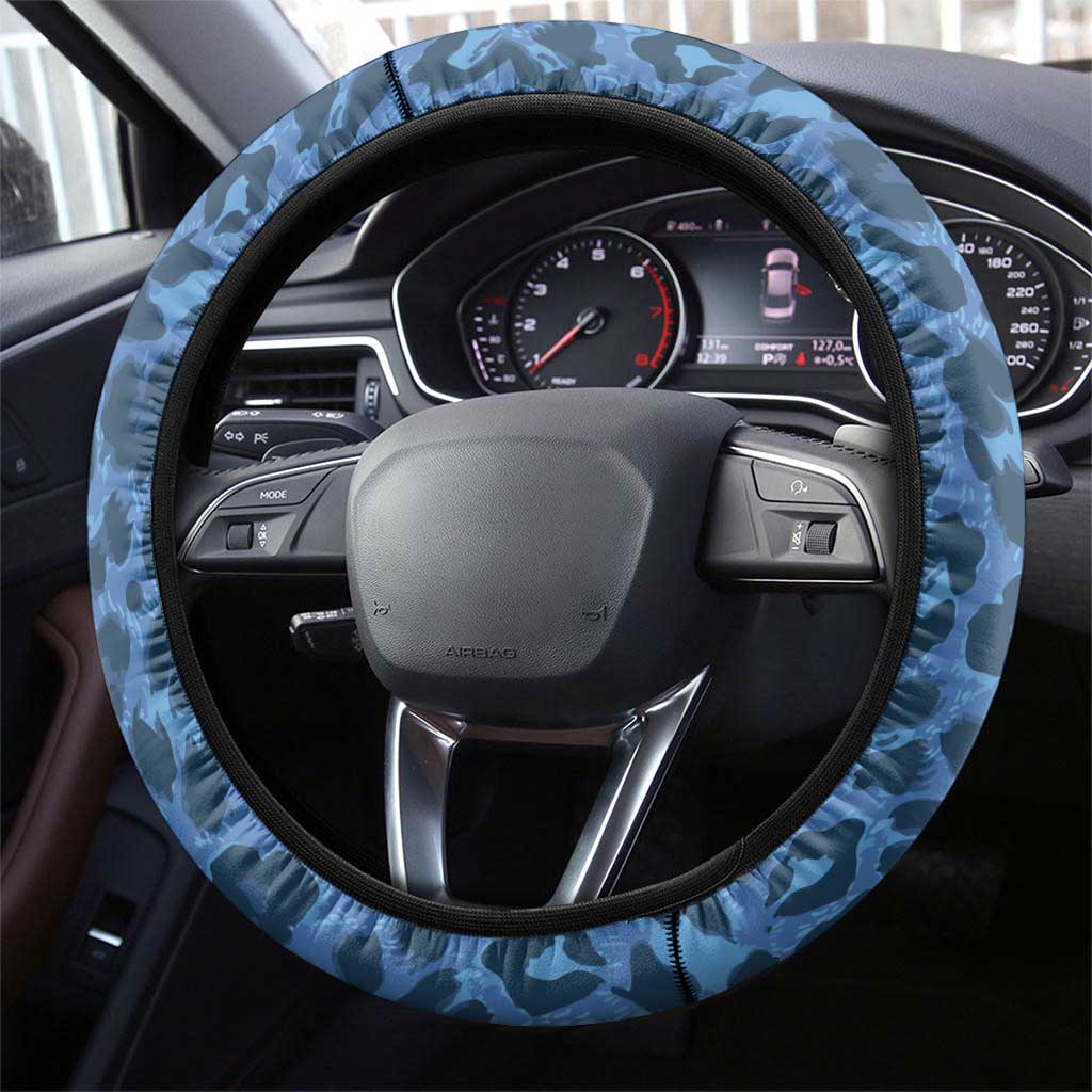Afro Basketball DR Congo Steering Wheel Cover Come On Leopards Skin Pattern - African Pride