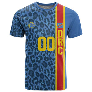 Afro Basketball Custom DR Congo T shirt Come On Leopards Skin Pattern - African Pride