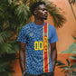 Afro Basketball Custom DR Congo T shirt Come On Leopards Skin Pattern - African Pride