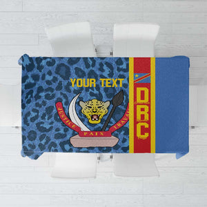 Afro Basketball Custom DR Congo Tablecloth Come On Leopards Skin Pattern - African Pride