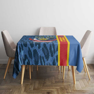 Afro Basketball Custom DR Congo Tablecloth Come On Leopards Skin Pattern - African Pride