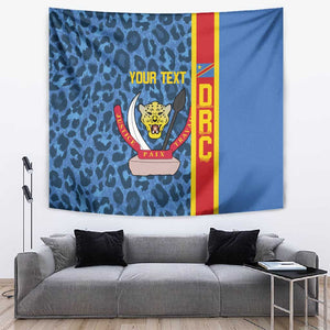 Afro Basketball Custom DR Congo Tapestry Come On Leopards Skin Pattern - African Pride