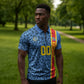 DR Congo Basketball Custom Zipper Polo Shirt Come On Leopards Skin Pattern