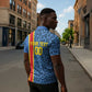 DR Congo Basketball Custom Zipper Polo Shirt Come On Leopards Skin Pattern