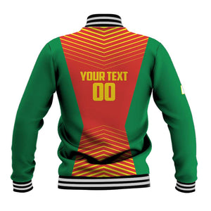 Afro Basketball Custom Madagascar Baseball Jacket Come On Angel Manzano - African Pride