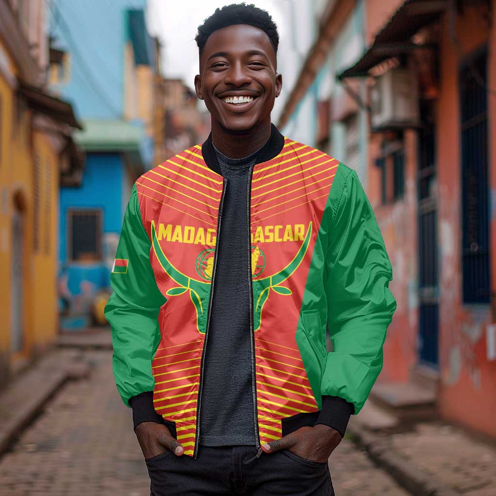 Afro Basketball Custom Madagascar Bomber Jacket Come On Angel Manzano - African Pride