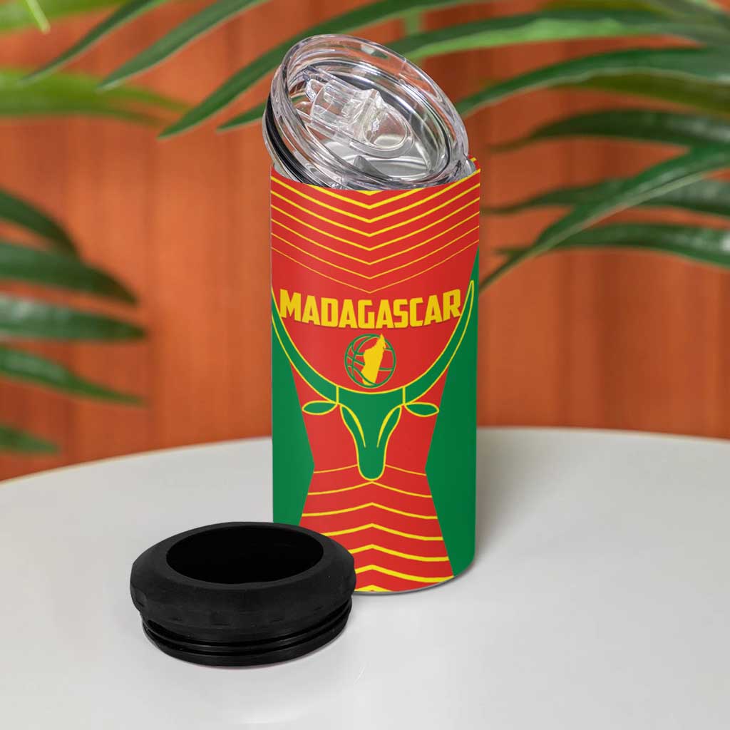 Afro Basketball Custom Madagascar 4 in 1 Can Cooler Tumbler Come On Angel Manzano - African Pride