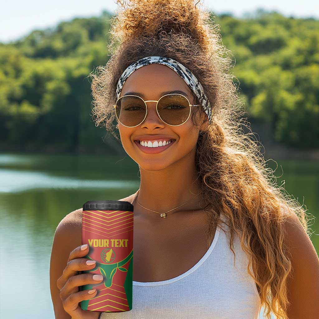 Afro Basketball Custom Madagascar 4 in 1 Can Cooler Tumbler Come On Angel Manzano - African Pride