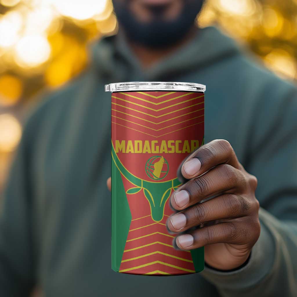 Afro Basketball Custom Madagascar 4 in 1 Can Cooler Tumbler Come On Angel Manzano - African Pride