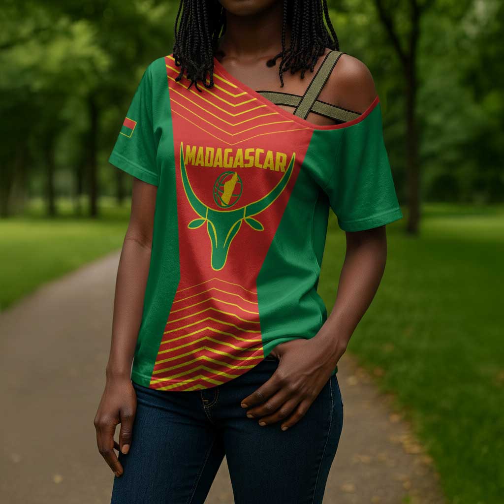 Madagascar Basketball Custom Cross Shoulder Shirt Come On Angel Manzano