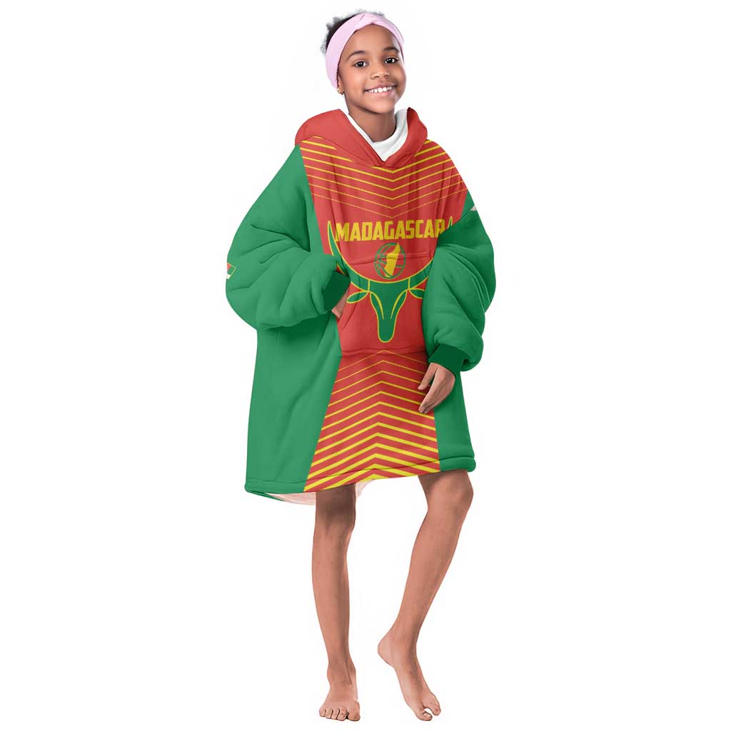 Afro Basketball Custom Madagascar Kid Wearable Blanket Hoodie Come On Angel Manzano - African Pride