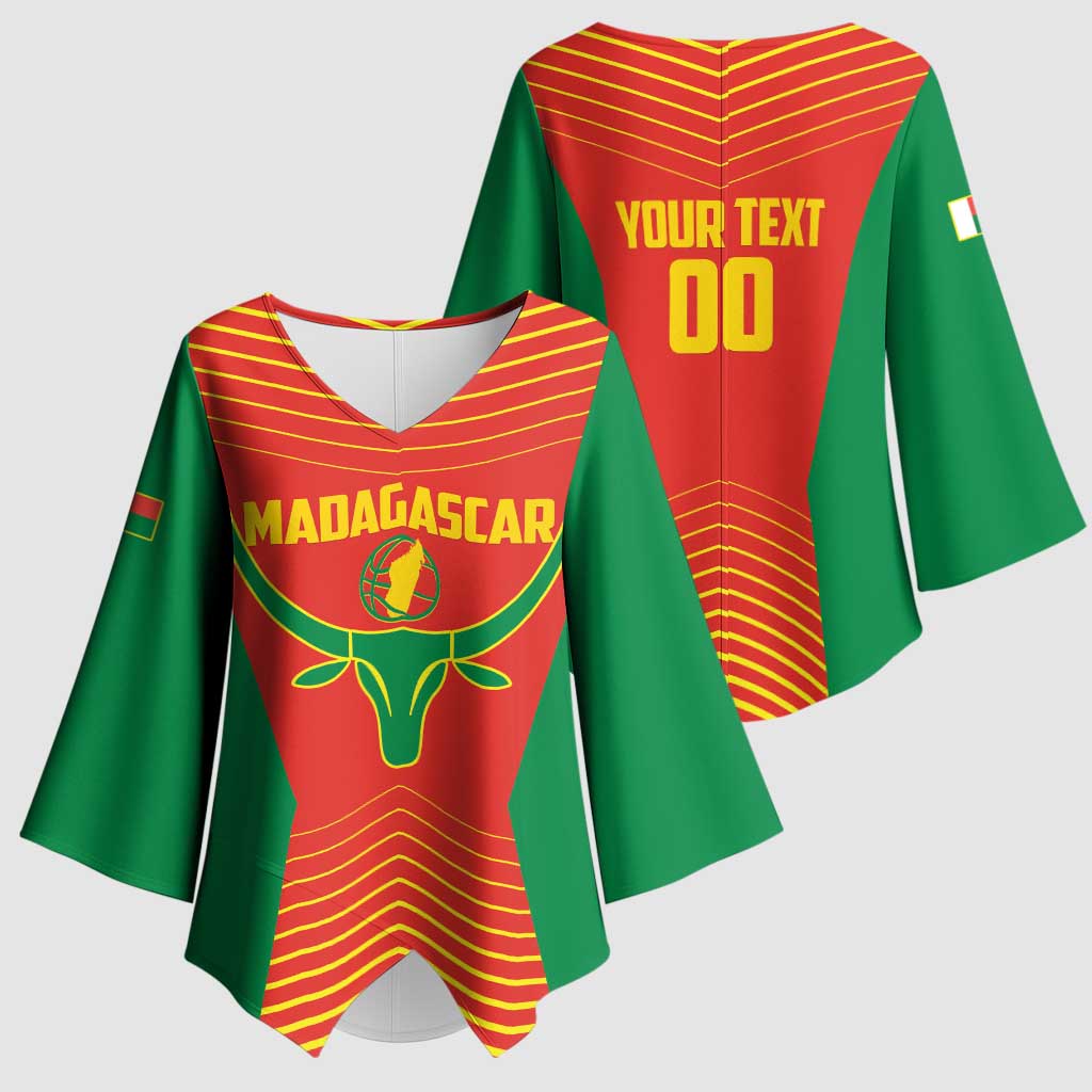 Madagascar Basketball Custom Kimono Sleeve Blouse Come On Angel Manzano
