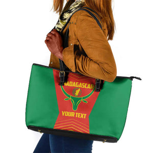 Afro Basketball Custom Madagascar Leather Tote Bag Come On Angel Manzano - African Pride