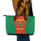 Afro Basketball Custom Madagascar Leather Tote Bag Come On Angel Manzano - African Pride