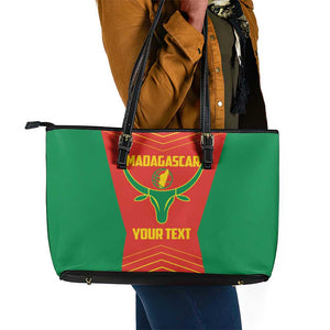 Afro Basketball Custom Madagascar Leather Tote Bag Come On Angel Manzano - African Pride
