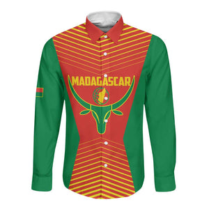 Afro Basketball Custom Madagascar Long Sleeve Button Shirt Come On Angel Manzano - African Pride