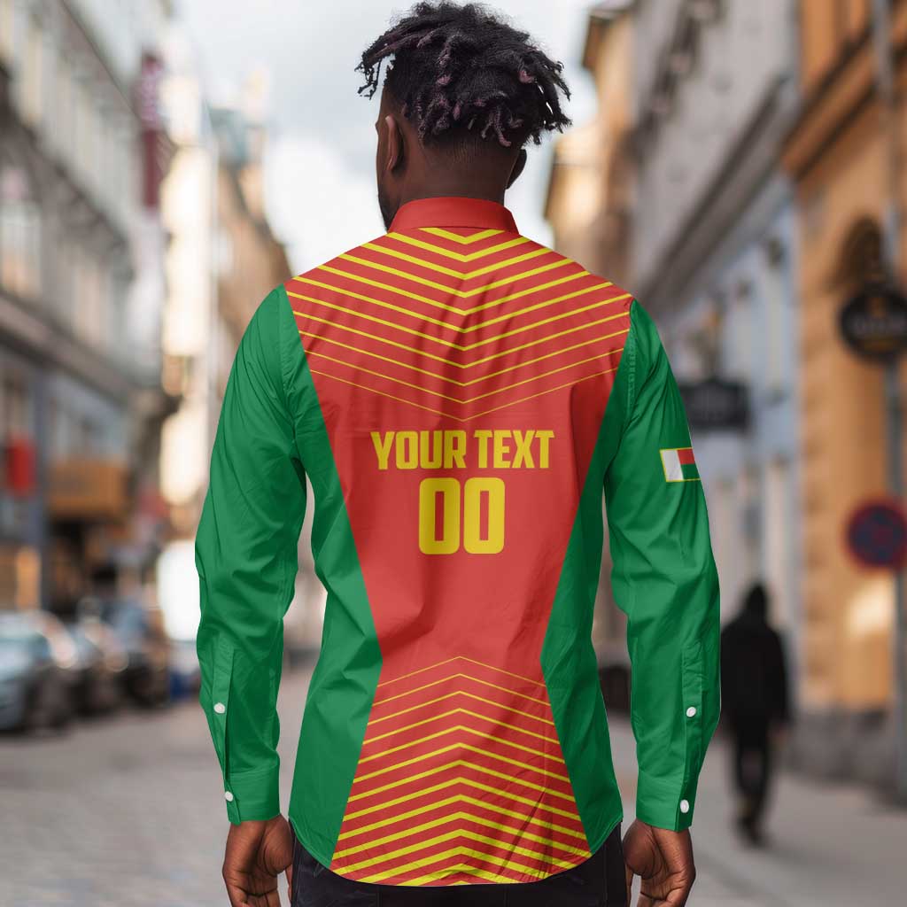 Afro Basketball Custom Madagascar Long Sleeve Button Shirt Come On Angel Manzano - African Pride