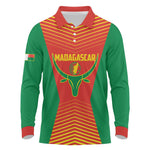 Afro Basketball Custom Madagascar Long Sleeve Polo Shirt Come On Angel Manzano - African Pride