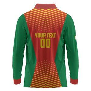 Afro Basketball Custom Madagascar Long Sleeve Polo Shirt Come On Angel Manzano - African Pride