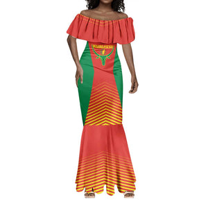 Afro Basketball Custom Madagascar Mermaid Dress Come On Angel Manzano - African Pride