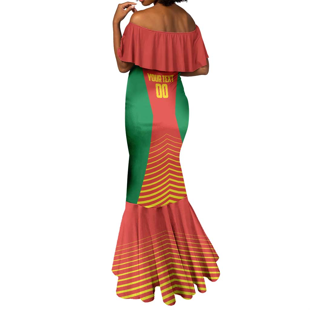 Afro Basketball Custom Madagascar Mermaid Dress Come On Angel Manzano - African Pride