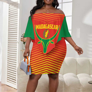 Afro Basketball Custom Madagascar Off Shoulder Short Dress Come On Angel Manzano - African Pride