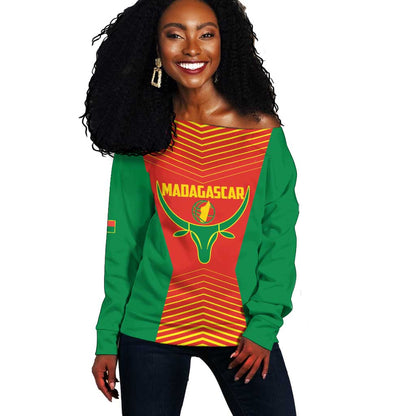 Afro Basketball Custom Madagascar Off Shoulder Sweater Come On Angel Manzano - African Pride