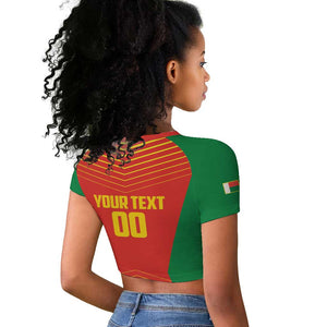 Afro Basketball Custom Madagascar Raglan Cropped T shirt Come On Angel Manzano - African Pride
