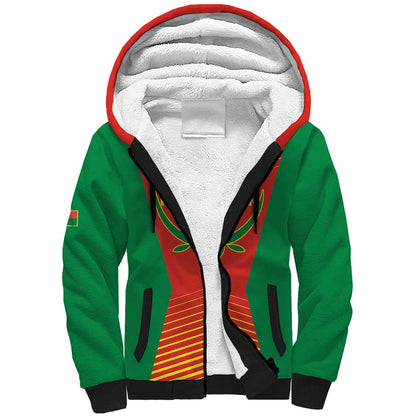 Afro Basketball Custom Madagascar Sherpa Hoodie Come On Angel Manzano - African Pride