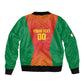 Afro Basketball Custom Madagascar Sleeve Zip Bomber Jacket Come On Angel Manzano - African Pride