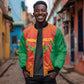 Afro Basketball Custom Madagascar Sleeve Zip Bomber Jacket Come On Angel Manzano - African Pride