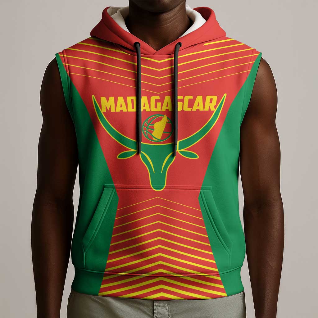 Afro Basketball Custom Madagascar Sleeveless Hoodie Come On Angel Manzano - African Pride
