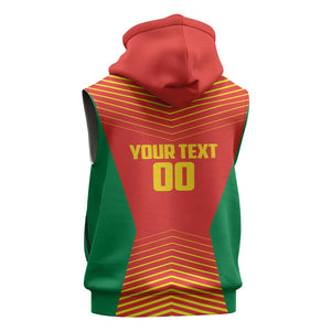 Afro Basketball Custom Madagascar Sleeveless Zip Hoodie Come On Angel Manzano - African Pride