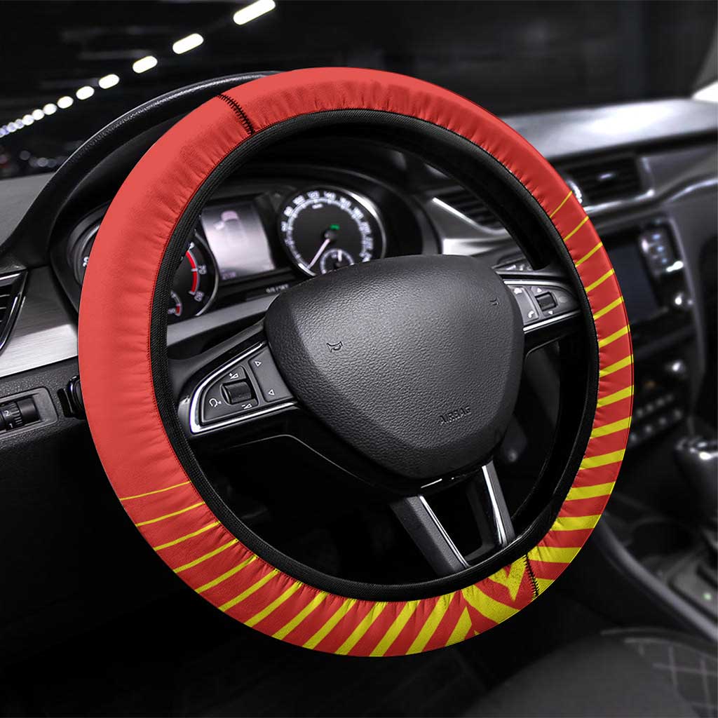 Afro Basketball Madagascar Steering Wheel Cover Come On Angel Manzano - African Pride