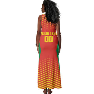 Afro Basketball Custom Madagascar Tank Maxi Dress Come On Angel Manzano - African Pride